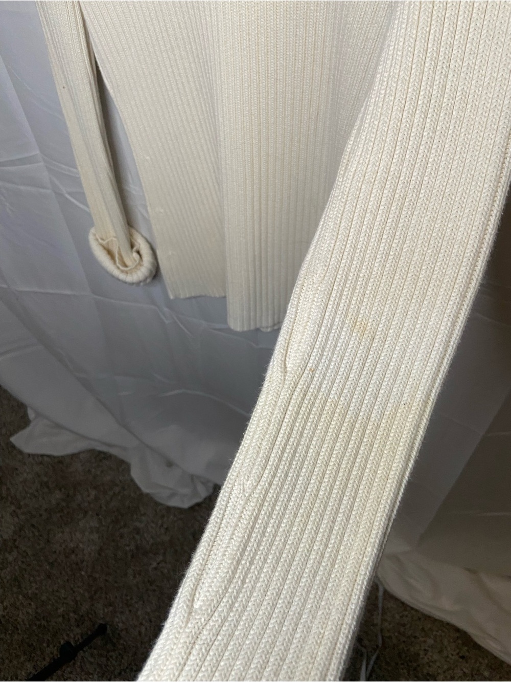 Moda International Cream Ribbed Toggle Cardigan - Picture 4 of 4